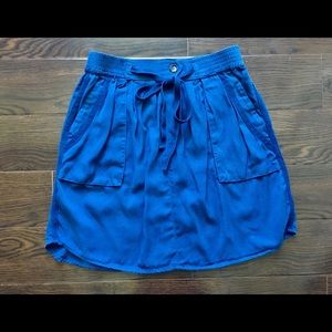 Maeve blue drawstring skirt